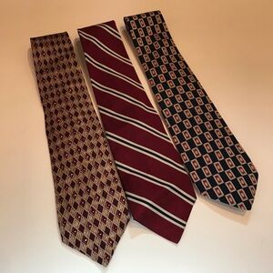 Robert Talbott Silk Neck Ties Men’s Bundle of 3